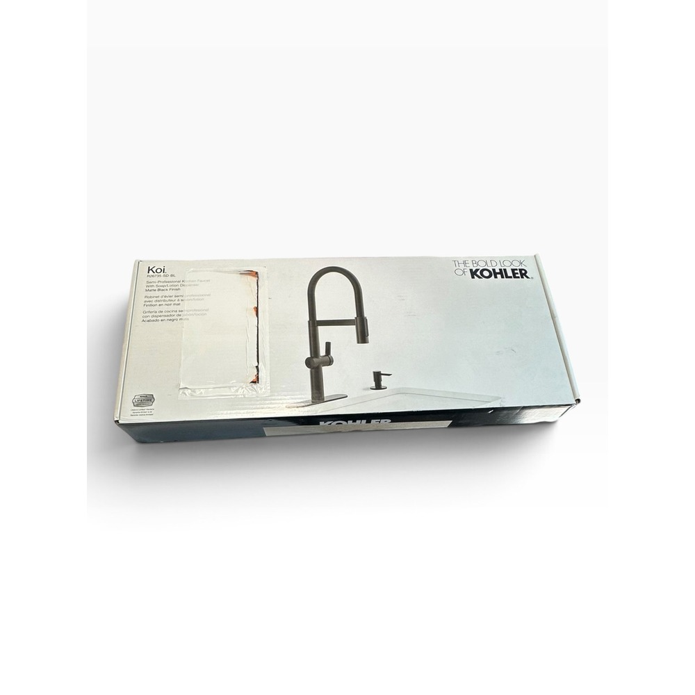 Kohler Koi Pro Kitchen Faucet R26735-SD-BL Matte Black New Semi-Professional